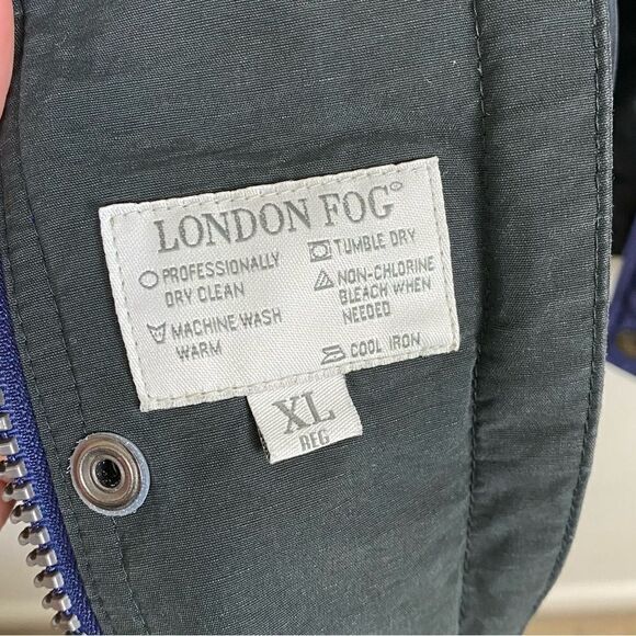London Fog Navy Blue Zip Up Outdoor Jacket - Picture 6 of 6